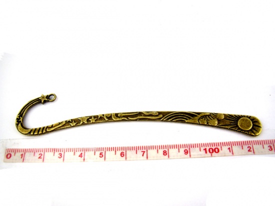 Picture of 6PCs Antiqued Bronze Bookmark With Loop 123mm Findings