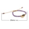 Image de Pierre de Naisssance février - Bracelets Raffinés Bracelets Délicats Bracelet de Perles en Améthyste Druzy ( Naturel ) Violet Papillon Réglable 20cm Long, 1 Pièce