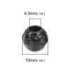Изображение 304 Нержавеющая Сталь Кастинг Бусины Круглые Черный Созвездие Скорпион 10мм Диаметр, Отверстие:примерно 4.3мм, 1 ШТ