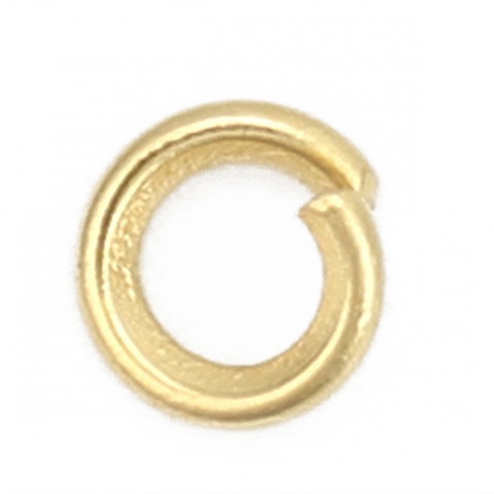 Picture of 0.6mm 304 Stainless Steel Open Jump Rings Findings Gold Plated 3mm( 1/8") Dia., 200 PCs