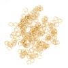 Bild von 200 Stück 4mm D., 0.6mm(23 Gauge) 304 Edelstahl Offen Sprungringe für die Schmuckherstellung Vergoldet Rund