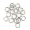 Picture of 1.5mm 304 Stainless Steel Opened Jump Rings Findings Silver Tone 9mm( 3/8") Dia., 100 PCs