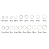 Picture of 1.5mm 304 Stainless Steel Opened Jump Rings Findings Silver Tone 9mm( 3/8") Dia., 100 PCs