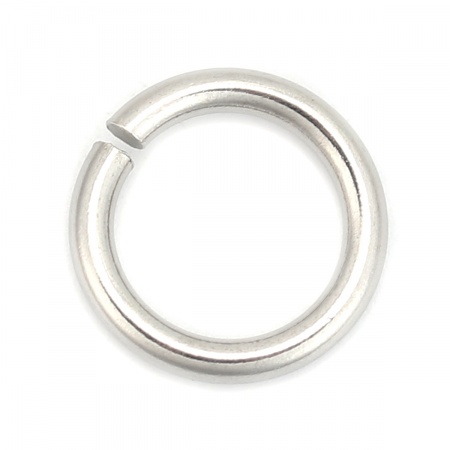 50 個 14mm 直径、 2mm（12号） 304ステンレス鋼 丸カン 丸カン シルバートーン 円形