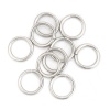 Picture of 20 PCs 18mm Dia., 2.5mm 304 Stainless Steel Open Jump Rings Findings For Jewelry Making Silver Tone Round