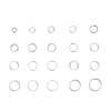 Picture of 20 PCs 18mm Dia., 2.5mm 304 Stainless Steel Open Jump Rings Findings For Jewelry Making Silver Tone Round