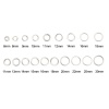 Picture of 20 PCs 18mm Dia., 2.5mm 304 Stainless Steel Open Jump Rings Findings For Jewelry Making Silver Tone Round