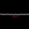 Image de Colliers de Chaînes en Alliage de Fer Argenté Chaîne Maille Cheval 80cm long, Taille de Chaîne: 4x3mm, 1 Paquet ( 12 Pcs/Paquet)