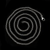 Image de Colliers de Chaînes en Alliage de Fer Argenté Chaîne Maille Cheval 80cm long, Taille de Chaîne: 4x3mm, 1 Paquet ( 12 Pcs/Paquet)