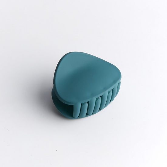 Picture of Acrylic Hair Clips Cat's Ears Cyan Frosted 5.3cm x 4.2cm, 1 Piece