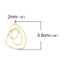 Picture of Zinc Based Alloy Pendants Irregular Gold Plated 59mm(2 3/8") x 40mm(1 5/8"), 5 PCs