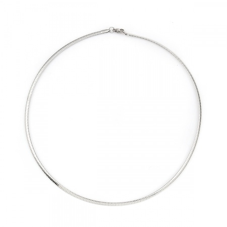 304 Нержавеющая Сталь Ожерелье-чокер Серебряный Тон 45.3см Длина, 1 ШТ