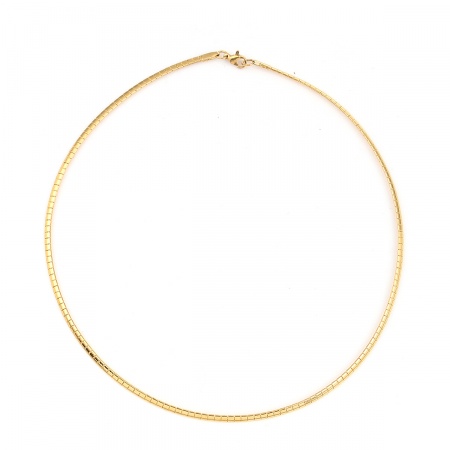 1 Unidad Enchapado al Vacío 304 Acero Inoxidable Collares Círculo Chapado en Oro 45.3cm longitud