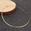 Immagine di 304 Acciaio Inossidabile Collana Girocollo Oro Placcato 45.3cm Lunghezza, 1 Pz