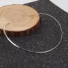Image de Collier Tour de Cou en 304 Acier Inoxydable Argent Mat 38cm Long, 1 Pièce