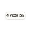Picture of Zinc Based Alloy Charms Rectangle Antique Silver Message " Promise " 21mm( 7/8") x 8mm( 3/8"), 10 PCs