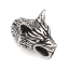 Bild von 316 Edelstahl Guss Endkappen Wolf Antiksilber 28mm x 17mm, 1 Stück