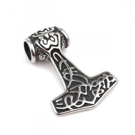 316 Stainless Steel Casting Connectors Arrowhead Antique Silver Color Carved Pattern 4cm x 2.8cm, 1 Piece