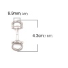 316ステンレス鋼 鋳造 コネクター シルバートーン 4.3cm x 1.6cm、 1 の画像