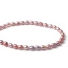 Image de ( Naturel ) Perle de Culture Perles Ovale Violet, 8mm x 7mm - 7mm x 6mm, 36cm Long, 5 Enfilades (Env. 50 Pcs/Enfilade)