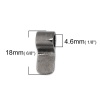 Picture of Zinc Based Alloy Glue on Bail Charms Whistle Silver Tone 18mm x 7mm, 10 PCs