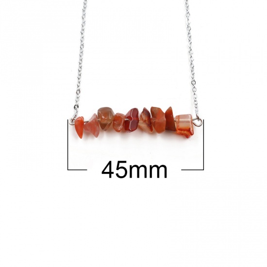 Picture of Agate ( Natural ) Necklace Red 45cm(17 6/8") long, 1 Piece