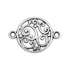 Picture of Zinc Based Alloy Connectors Round Antique Silver Filigree 20mm x 14mm, 100 PCs