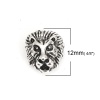 Image de Perles en Alliage de Zinc Lion Argent Vieilli 12mm x 11mm, Trou: env. 1.5mm, 30 Pcs