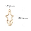 Picture of Zinc Based Alloy Charms Human Skeleton Gold Plated Hollow 28mm x 14mm, 20 PCs