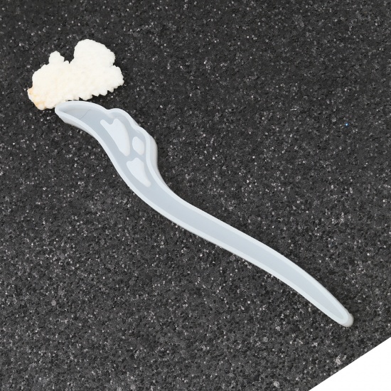 Immagine di Silicone Muffa della Resina per Gioielli Rendendo Fermacapelli Bianco 18.1cm x 2.1cm, 2 Pz