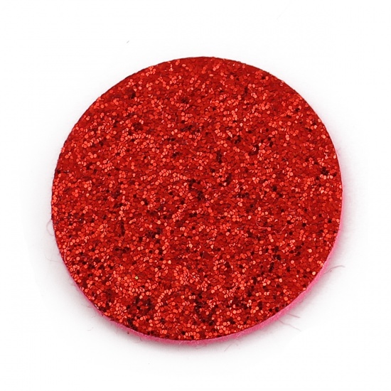 Immagine di Non Tessuti Feltro Olio Diffusore Pads Tondo Rosso Brillio 23mm Dia., 20 Pz