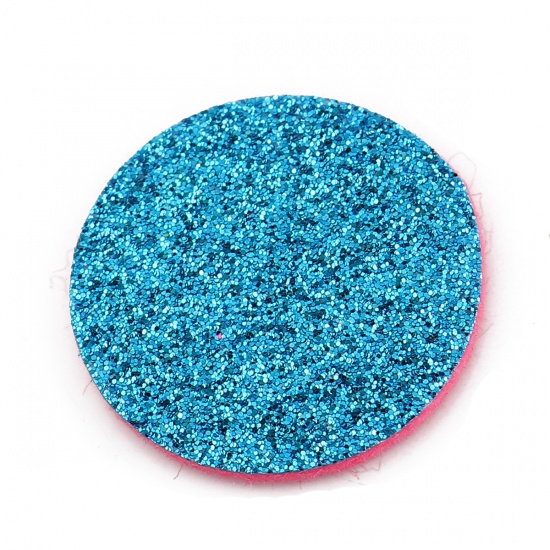 Picture of Nonwovens Felt Oil Diffuser Pads Round Blue Glitter 23mm Dia., 20 PCs