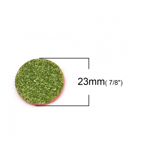 Immagine di Non Tessuti Feltro Olio Diffusore Pads Tondo Verde Brillio 23mm Dia., 20 Pz