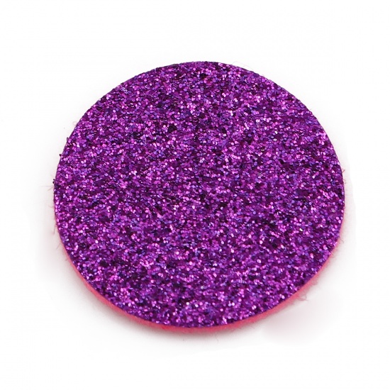 Immagine di Non Tessuti Feltro Olio Diffusore Pads Tondo Colore Viola Brillio 28mm Dia., 20 Pz