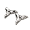 Picture of 304 Stainless Steel Casting Charms Fishtail Antique Silver Color 25mm x 17mm, 1 Piece