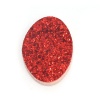 Picture of Nonwovens Felt Oil Diffuser Pads Oval Red Glitter 22mm x 14mm, 50 PCs