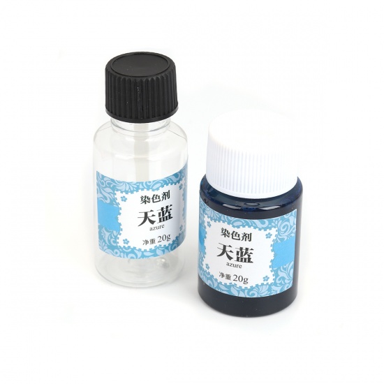 Immagine di ( 20g ) Resina Colorante Liquido Epossidico Di Cristallo Azzurro 54mm x 30mm, 2 Seri