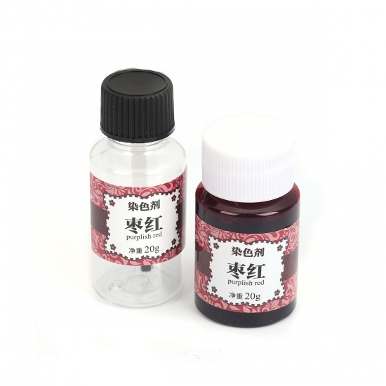 Immagine di ( 20g ) Resina Colorante Liquido Epossidico Di Cristallo Rosso Violaceo 54mm x 30mm, 2 Seri