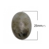 Imagen de (Grado A) Spectrolite ( Natural ） Dome Seals Cabochon Óvalo Gris Francés 25mm x 18mm, 5 Unidades