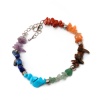 Image de Bracelets en Gemme ( Naturel ) Multicolore Irrégulier Elastique 20cm Long, 1 Pièce