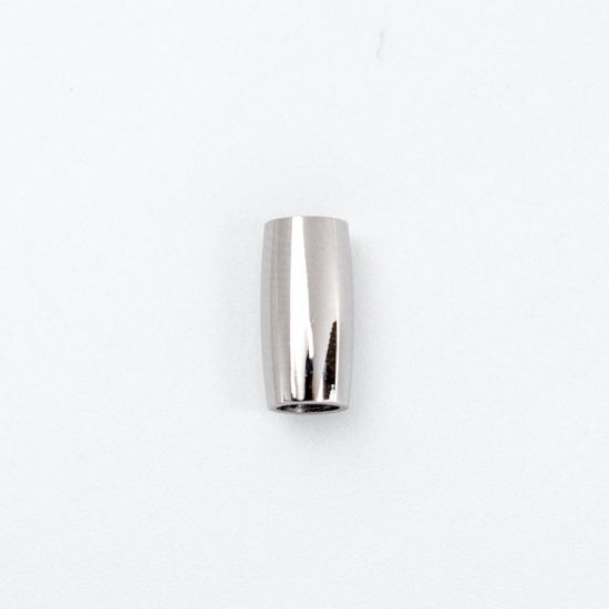 Bild von 304 Edelstahl Magnetverschluss Barrel Silberfarbe 9mm x 4mm, 1 Stück