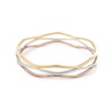 Picture of 304 Stainless Steel Stacking Bangles Bracelets Mixed Irregular Ripple 23cm(9") long - 22cm(8 5/8") long, 1 Set ( 3 PCs/Set)