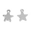 Picture of 304 Stainless Steel Chain Tail Extender Charms Pentagram Star Silver Tone 10mm x 8mm, 10 PCs