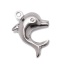 Imagen de 304 Acero Inoxidable Joyería del océano Colgantes Charms Delfín Tono de Plata 19mm x 14mm, 10 Unidades