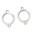 Immagine di 304 Acciaio Inossidabile Connettore Tondo Tono Argento 18mm x 13mm, 10 Pz