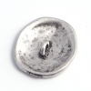 Bild von Zinklegierung Ösenknöpfe Einzeln Loch Rund Antik Silber Gefüllt 22mm x 21mm, 5 Stück