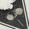 Picture of Copper Cabochon Settings Connectors Findings Eye Gunmetal (Fits 12mm Dia.) 27mm x 15mm, 10 PCs