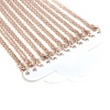 Imagen de Hierro Cable Cadena Cruz Collares Oro Rosa 45.2cm longitud, Cadena: 3 x 2.5mm, 1 Paquete ( 12 Unidades/Paquete)