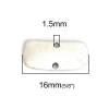 Immagine di Lega di Zinco Connettore Accessori Rettangolo Argento Antico Curva 16mm x 9mm, 20 Pz