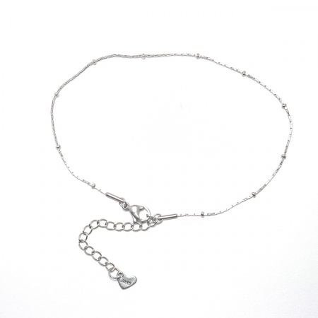 Immagine di 304 Acciaio Inossidabile Catena di Bambù Cavigliere All'Ingrosso, Tono Argento Ecologico, Donne Elegante Minimalista Regalo Fornitura di Gioielli, 23.5cm Lunghezza, 1 Pz